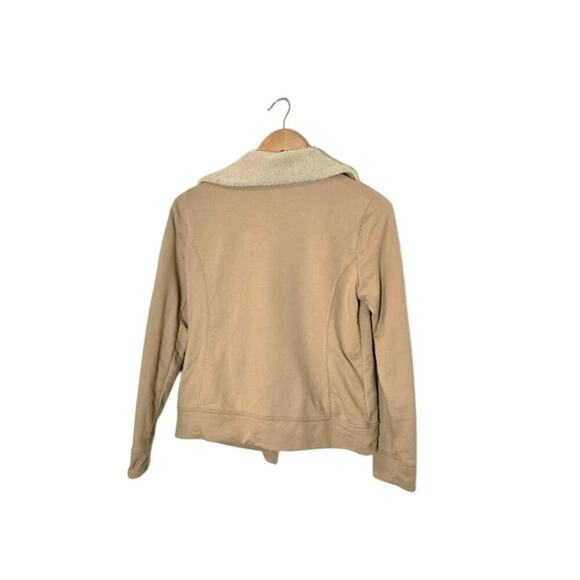 Lauren Ralph Lauren Sherpa Collared Jacket Size XS Tan Sweatshirt Zip Up Casual - Picture 2 of 7